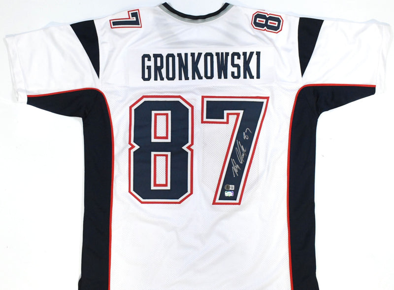 Rob Gronkowski Autographed New England Patriots Custom White Jersey