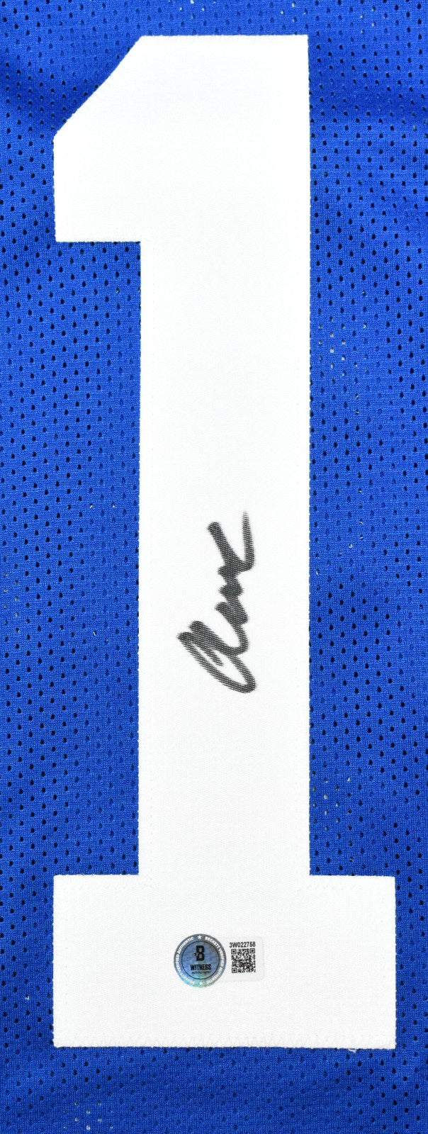 Abdul Carter Autographed New York Giants Custom Blue Jersey