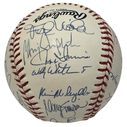 1991 New York Mets Team Signed Official National League Baseball JSA LOA