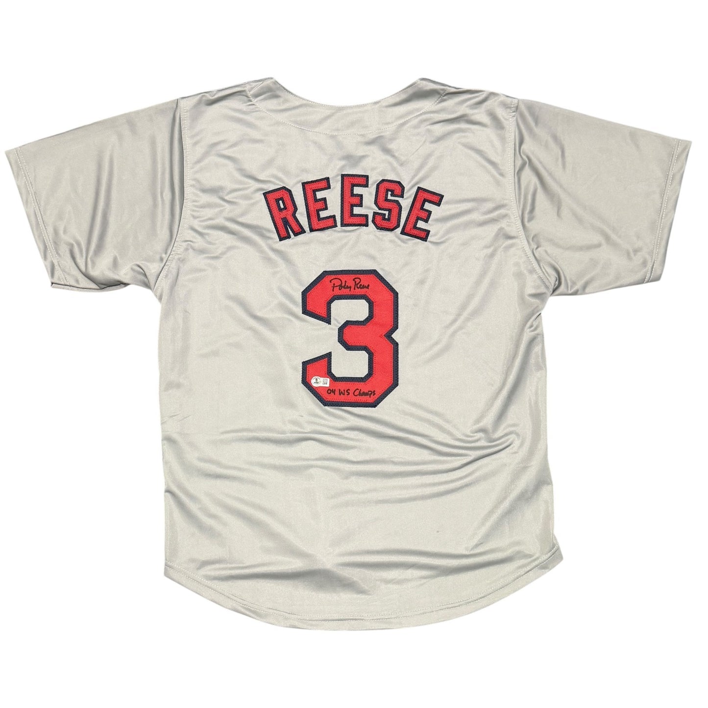 Pokey Reese Signed Boston Red Sox Custom Jersey (2004 WS Champs)