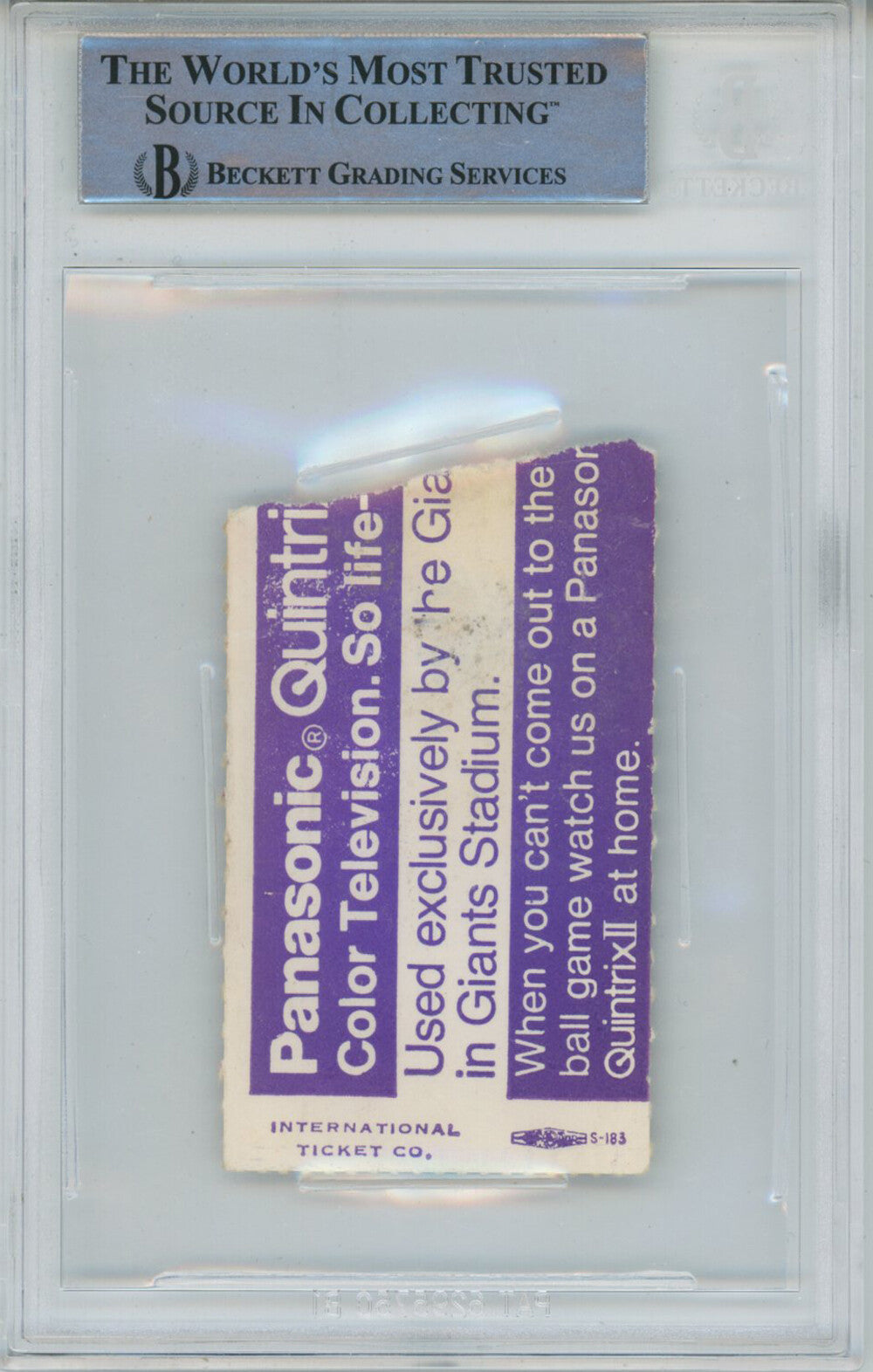 Tony Dorsett Signed Cowboys 1977 Game 4 Ticket Stub ROY Beckett Slab