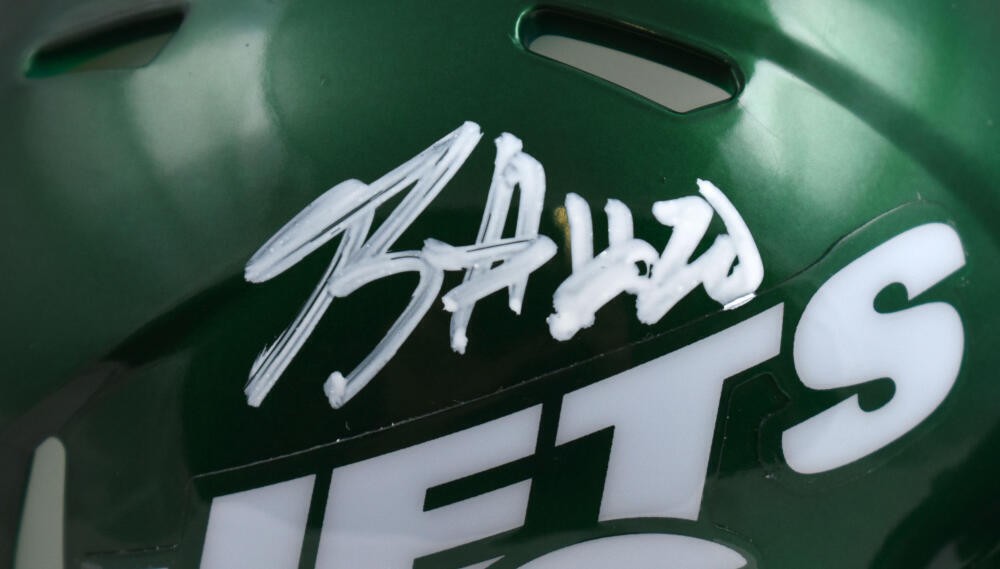 Breece Hall Signed New York Jets Speed Mini Helmet - White