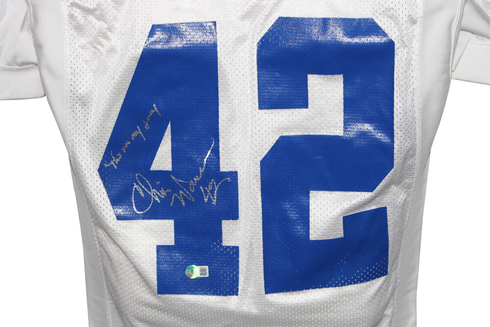 Chris Warren Signed Dallas Cowboys Game Issued Jersey