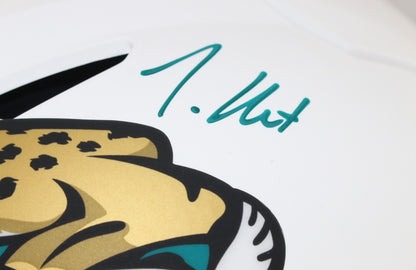 Travis Hunter Autographed Jacksonville Jaguars 2024 Alternate SpeedFlex Helmet