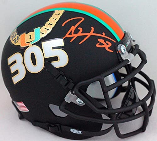 Ray Lewis Signed Miami Hurricanes 305 Edition Mini Helmet
