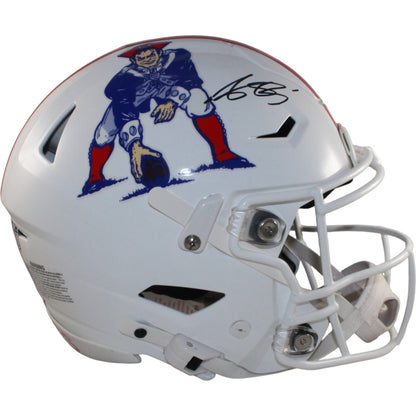 AJ Brown Signed New England Patriots Authentic SpeedFlex Throwback Helmet