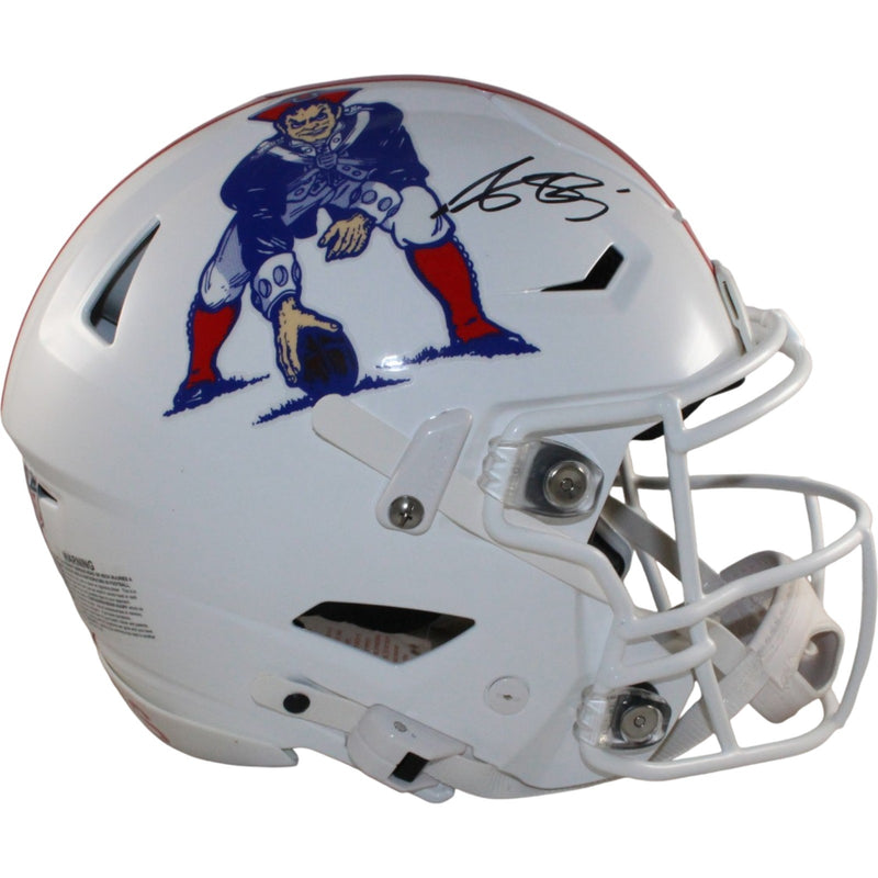 AJ Brown Signed New England Patriots Authentic SpeedFlex Throwback Helmet