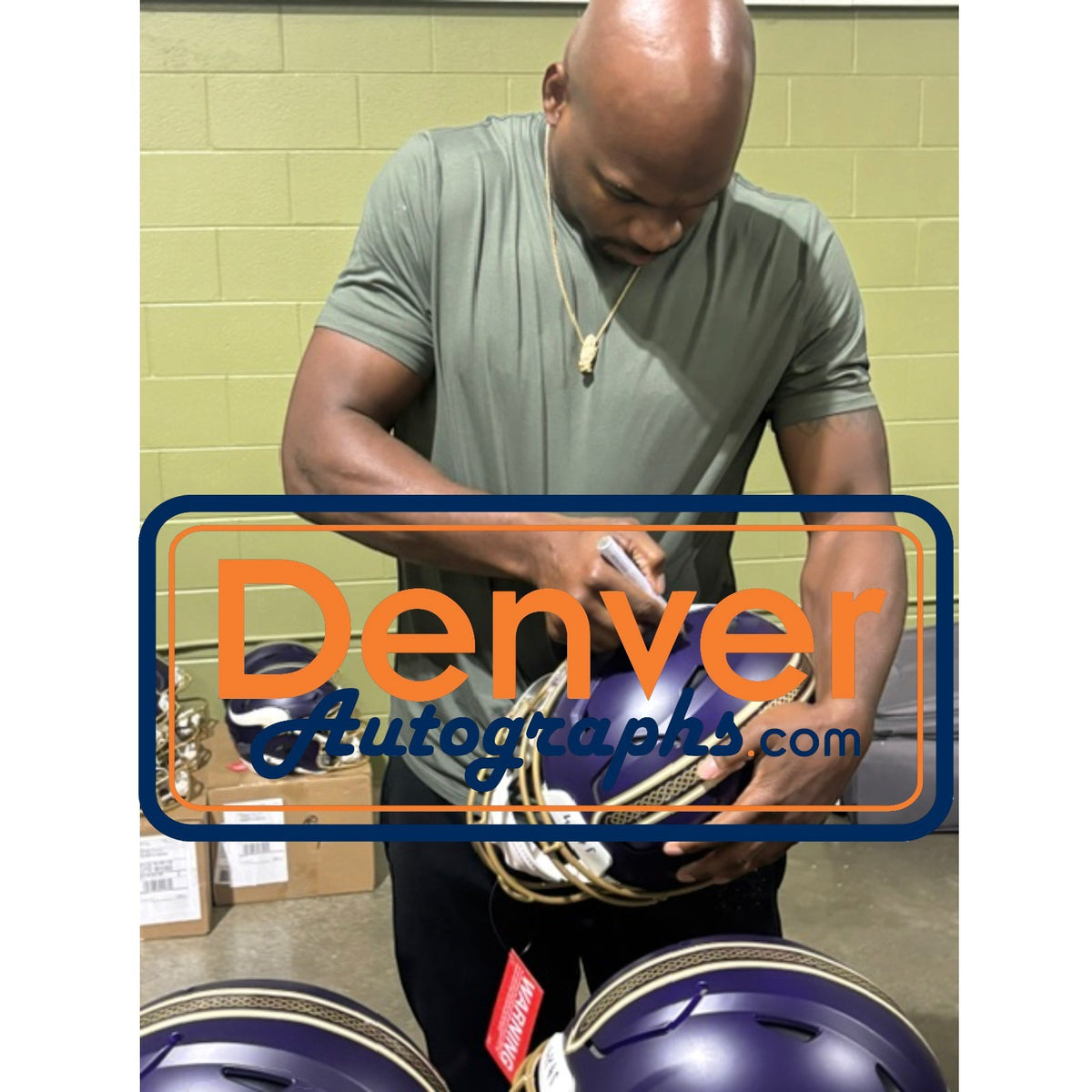 Adrian Peterson Signed Minnesota Vikings Speedflex Rivalries Helmet