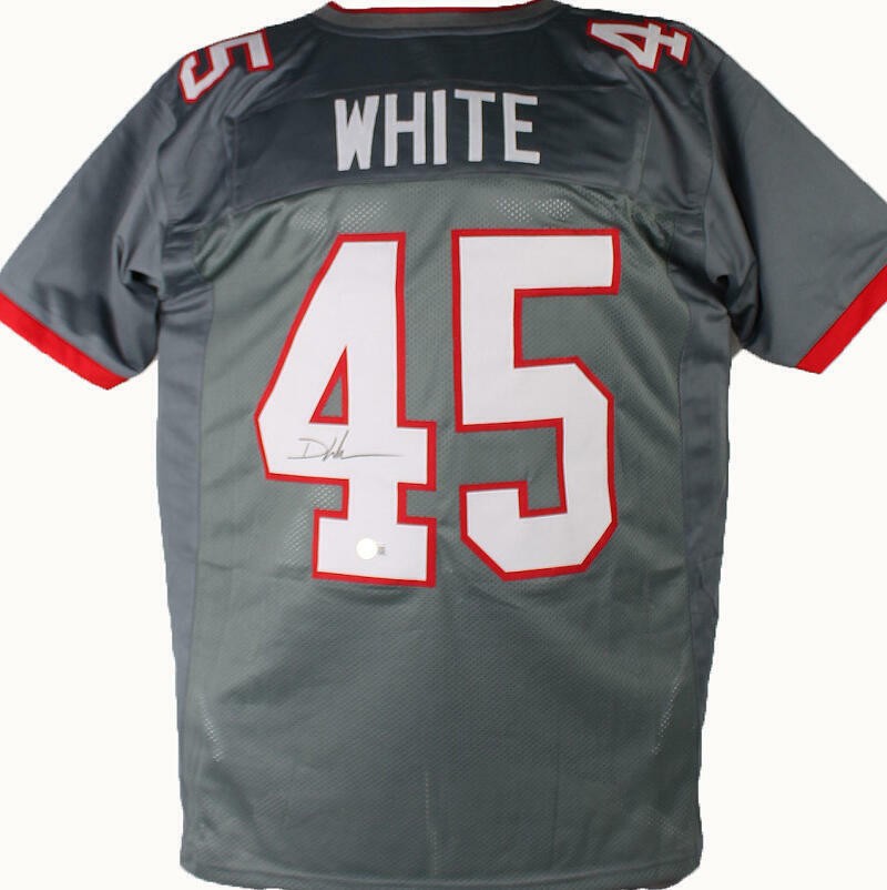 Devin White Signed Custom Grey Jersey