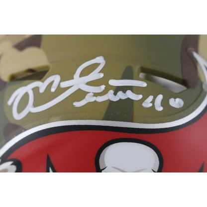 Mike Alstott Signed Tampa Bay Buccaneers Camo Mini Helmet