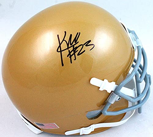 Kyren Williams Autographed Notre Dame Fighting Irish Black Mini Helmet