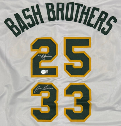 Jose Canseco & Mark McGwire Signed Oakland Bash Brothers Custom Jersey