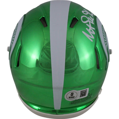 Magic Johnson Autographed Michigan State Spartans Chrome Mini Helmet