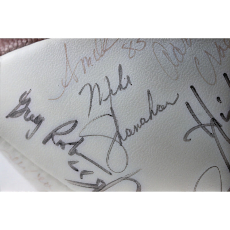 John Elway, Shannon Sharpe & Mike Shanahan Multi-Signed 1995 Broncos Football