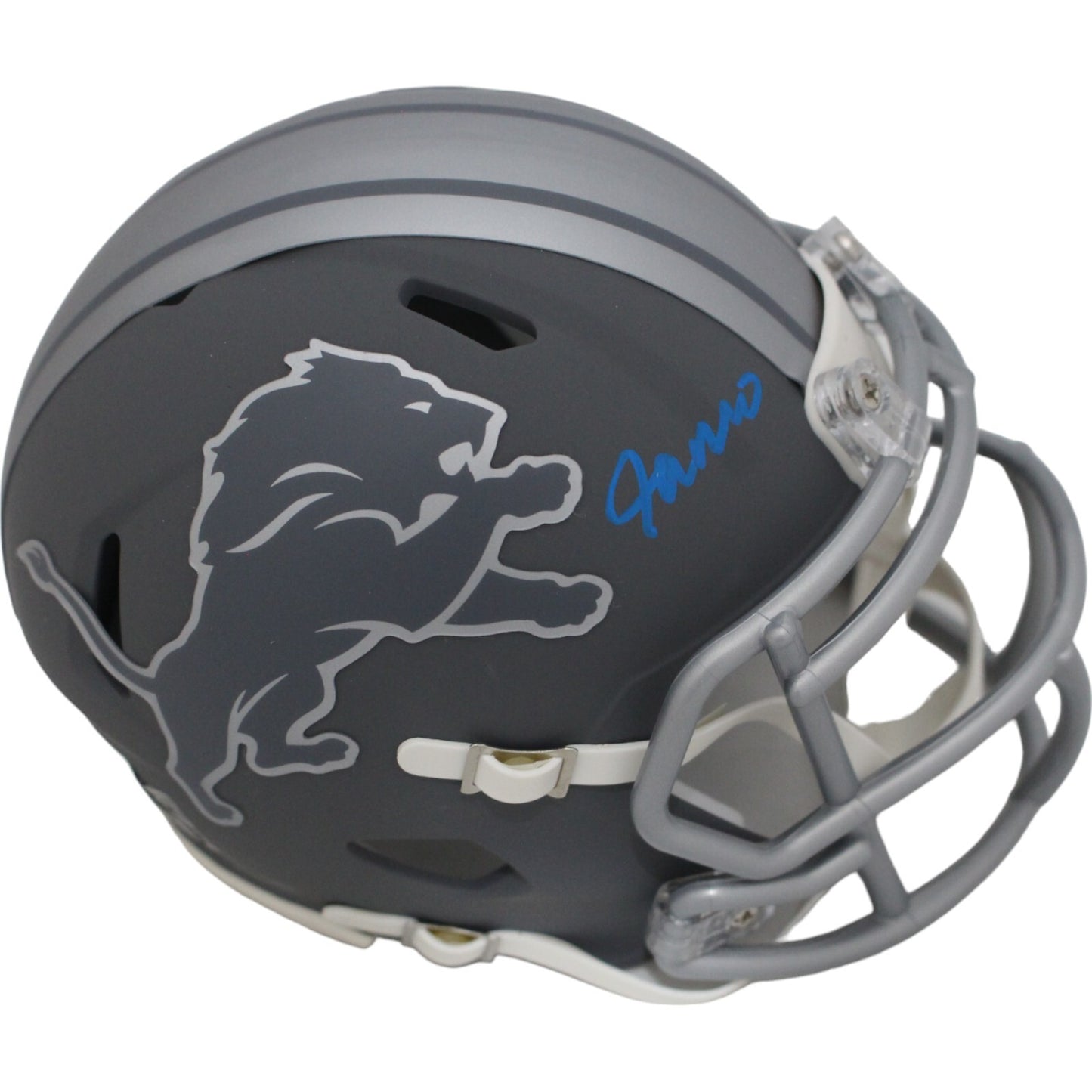 Jameson Williams Detroit Lions Signed Slate Mini Helmet