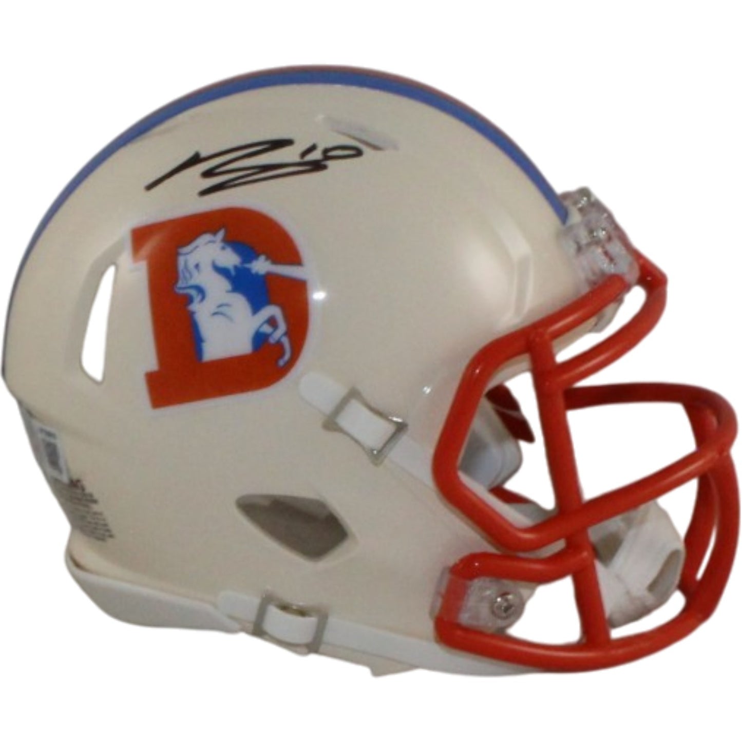 Bo Nix Signed Denver Broncos Retro Mini Helmet