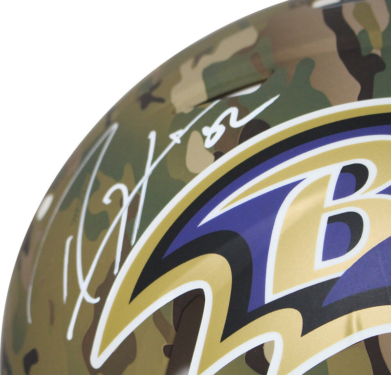 Ray Lewis Signed Baltimore Ravens Authentic Camo Speed Full Size Helmet