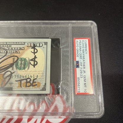 Floyd Mayweather Jr Signed $100 Bill w/ 4 Inscriptions PSA 10 Auto