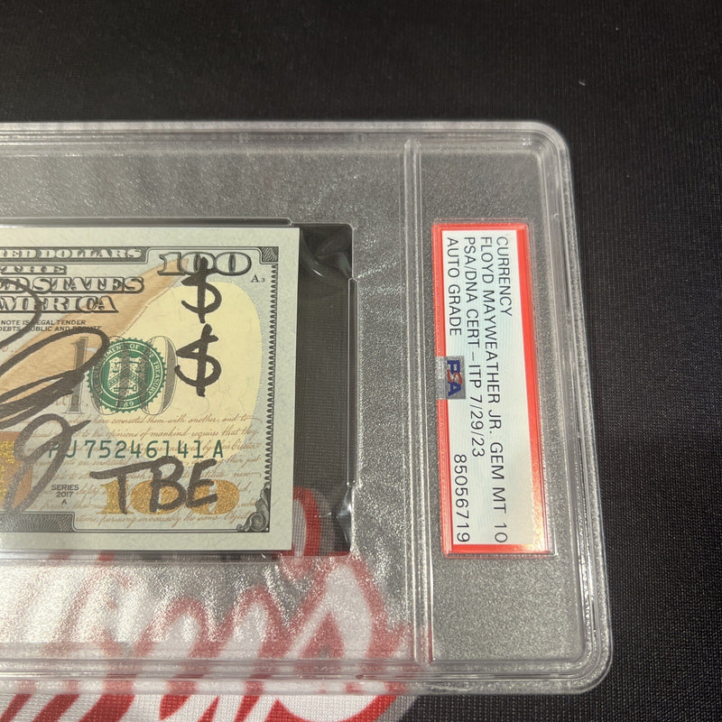 Floyd Mayweather Jr Signed $100 Bill w/ 4 Inscriptions PSA 10 Auto