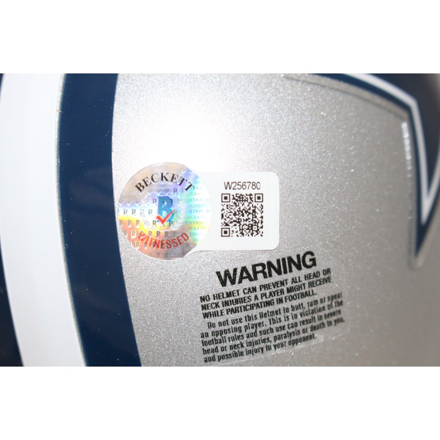 Roger Staubach Signed Dallas Cowboys VSR4 Mini Helmet HOF Beckett