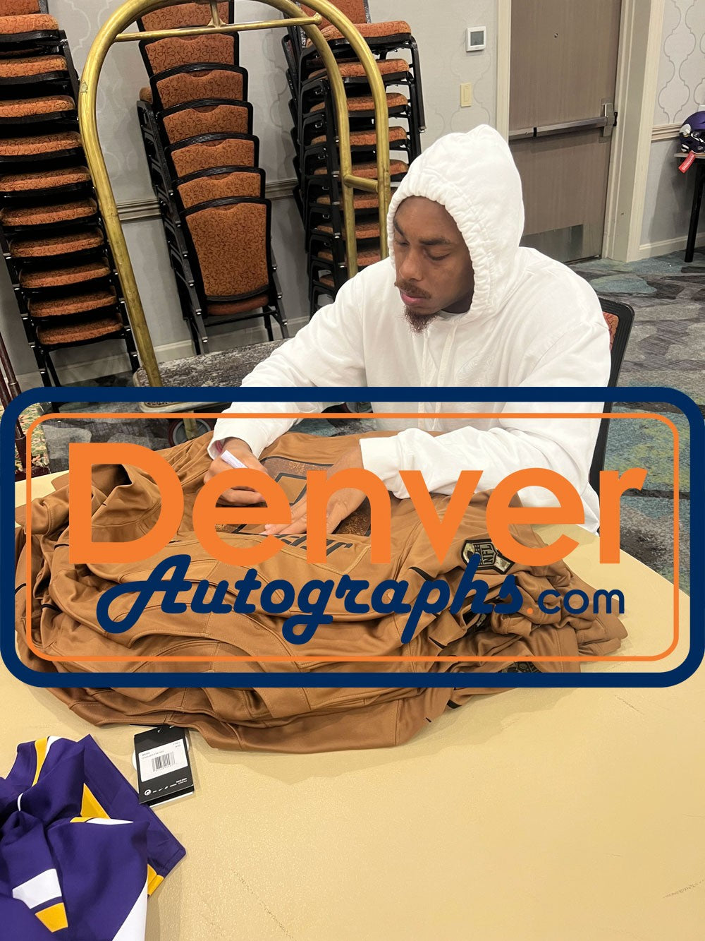 Justin Jefferson Autographed Minnesota Vikings Nike Salute to Service Jersey