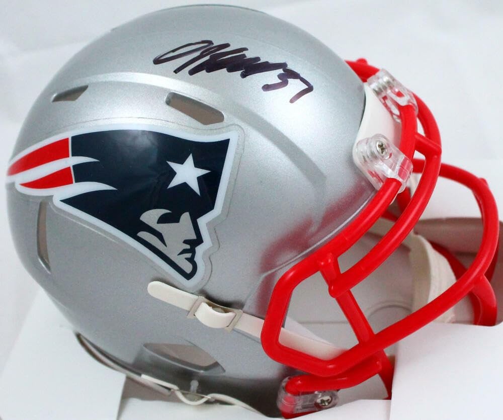 Damien Harris Signed New England Patriots Speed Mini Helmet