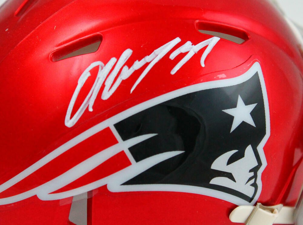 Damien Harris Signed New England Patriots Flash Speed Mini Helmet