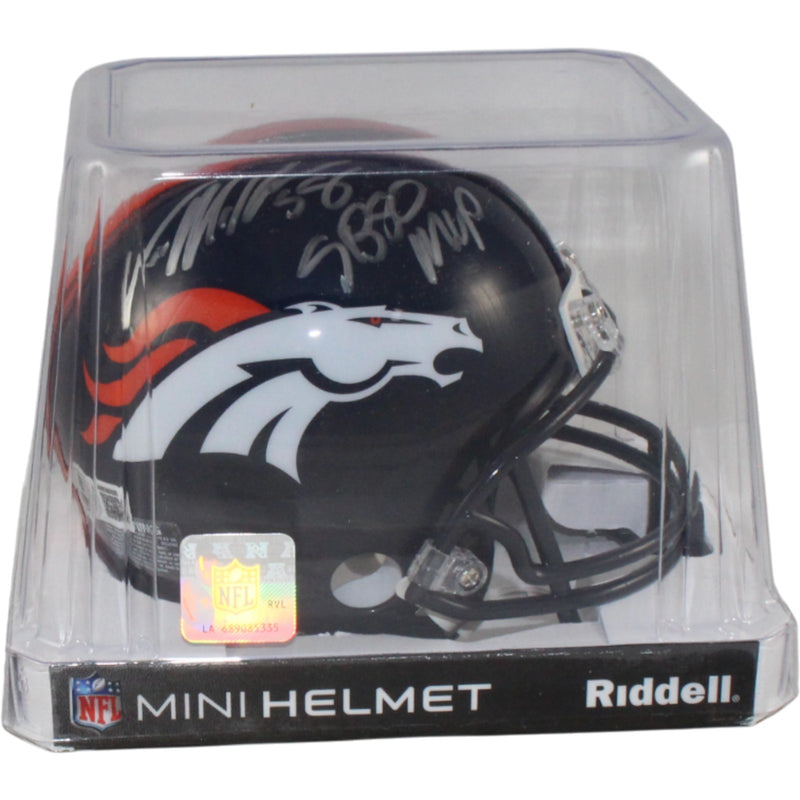 Von Miller Denver Broncos Signed Mini Helmet SB 50 MVP Beckett BAS