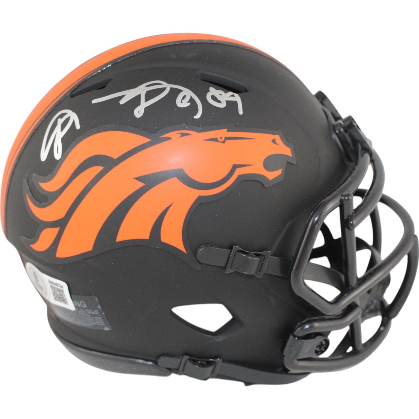 Shannon Sharpe Denver Broncos Eclipse Mini Helmet Autographed