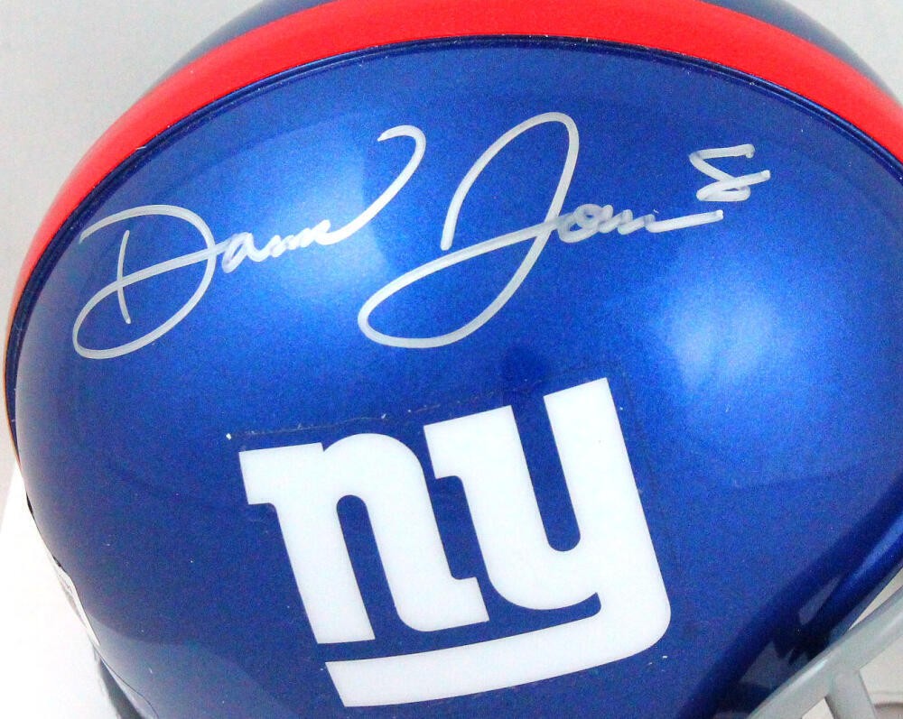 Daniel Jones Autographed New York Giants Eclipse Mini Helmet