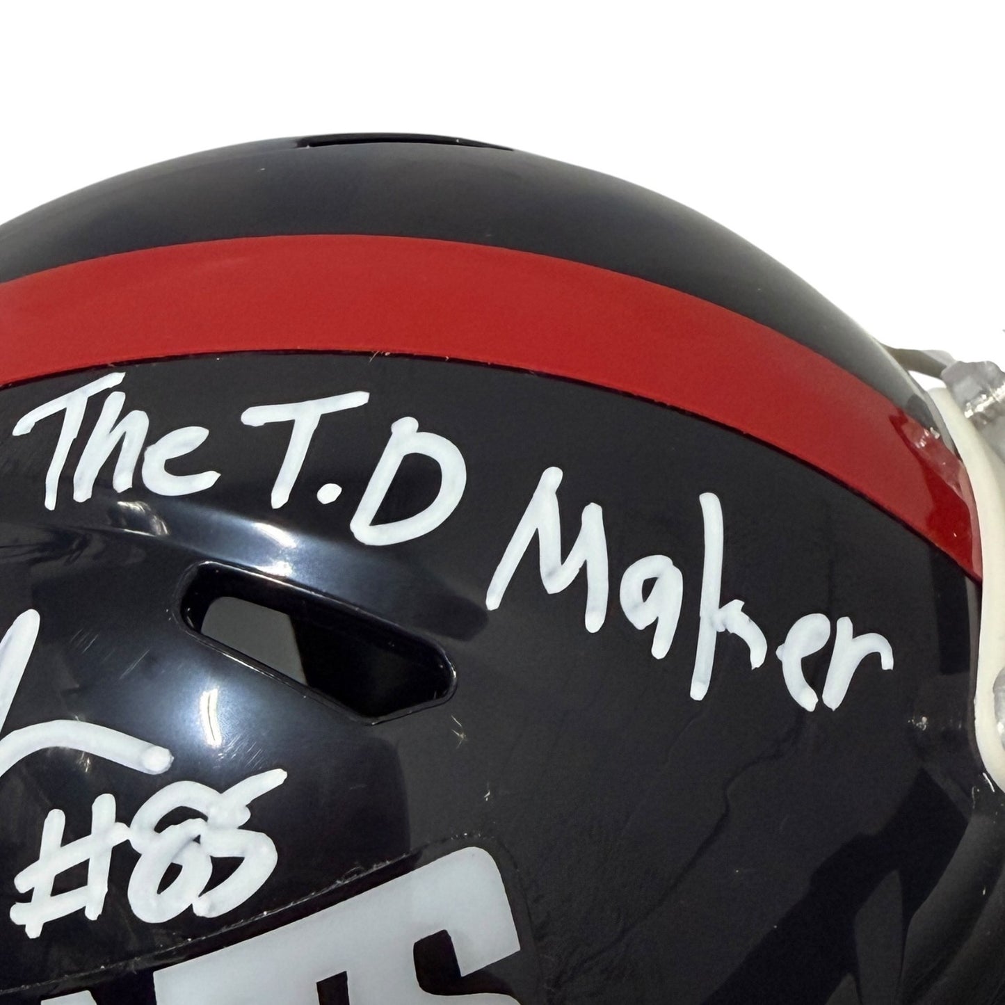 Stephen Baker Signed New York Giants Throwback Mini Helmet (JSA COA)
