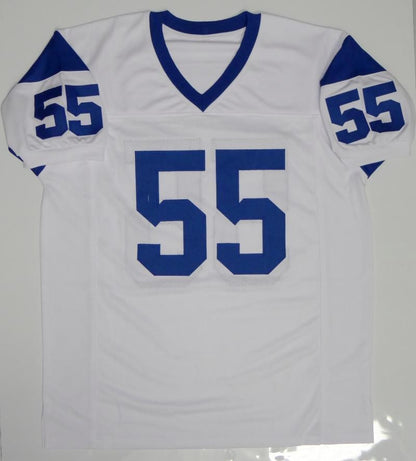 Maxie Baughan Signed White Custom Football Jersey - 9x Pro Bowl Insc