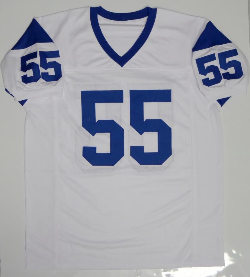 Maxie Baughan Signed White Custom Football Jersey - 9x Pro Bowl Insc