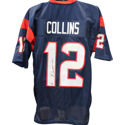 Nico Collins Autographed Navy Blue Pro Style Jersey Tristar