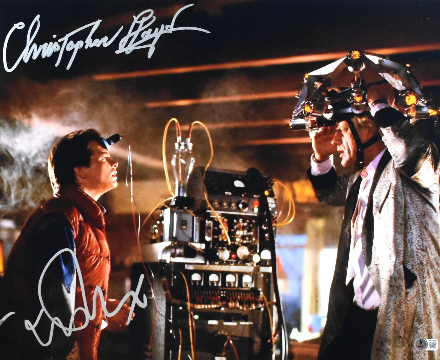 Christopher Lloyd & Michael J. Fox Signed Back to the Future 16x20 Photo