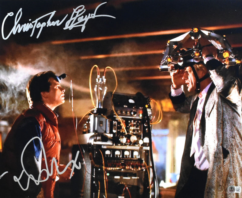 Christopher Lloyd & Michael J. Fox Signed Back to the Future 16x20 Photo