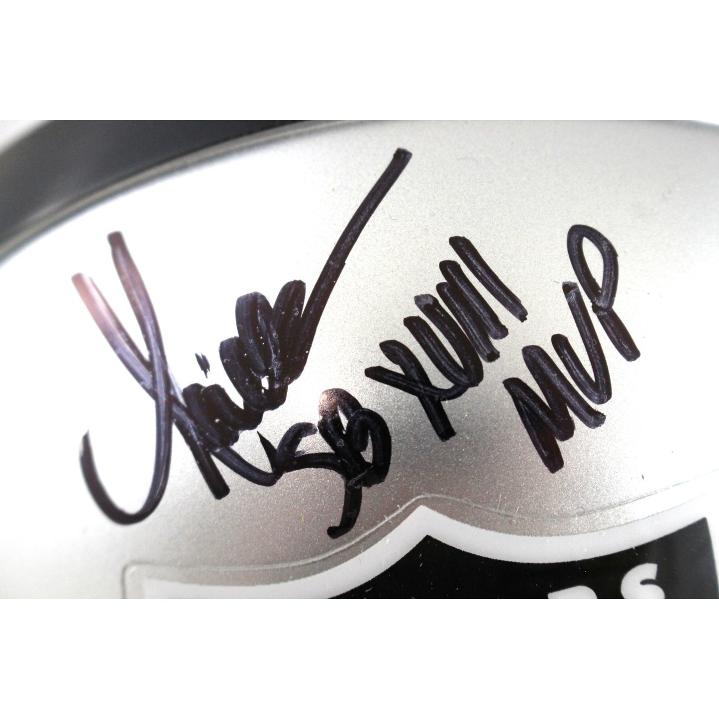 Fred Biletnikoff, Jim Plunkett & Marcus Allen Signed Raiders Mini Helmet