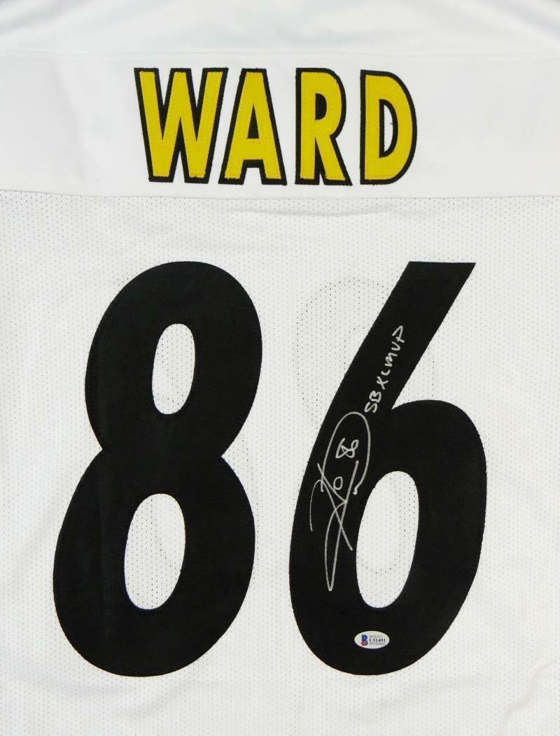 Hines Ward Signed White Custom Football Jersey SB MVP Inscription