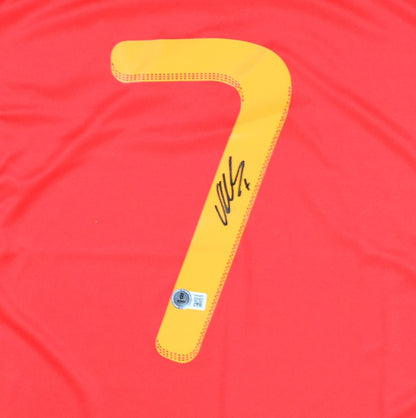 David Villa Signed Spain National Team Home Jersey