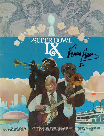 Franco Harris Autographed Super Bowl IX Official Program (Beckett)
