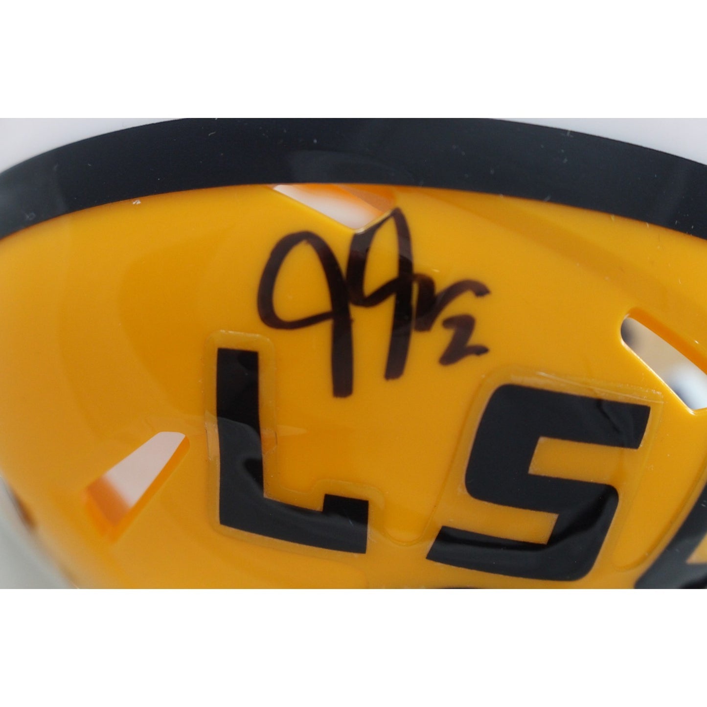 Justin Jefferson Signed LSU Tigers Mini Helmet