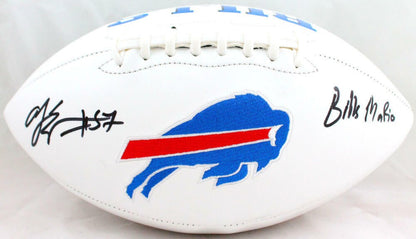 AJ Epenesa Signed Buffalo Bills Logo Football - Bills Mafia Inscription