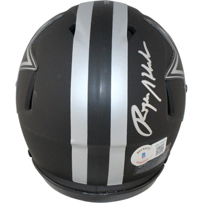 Roger Staubach Signed Dallas Cowboys Eclipse Mini Helmet HOF