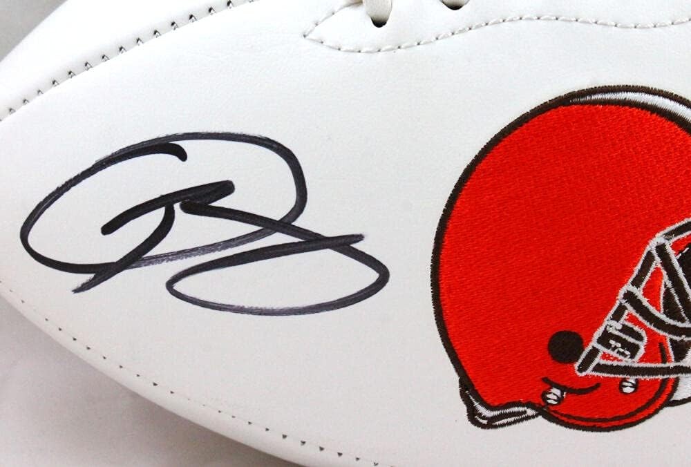 Jarvis Landry & Odell Beckham Jr. Signed Cleveland Browns Logo Football