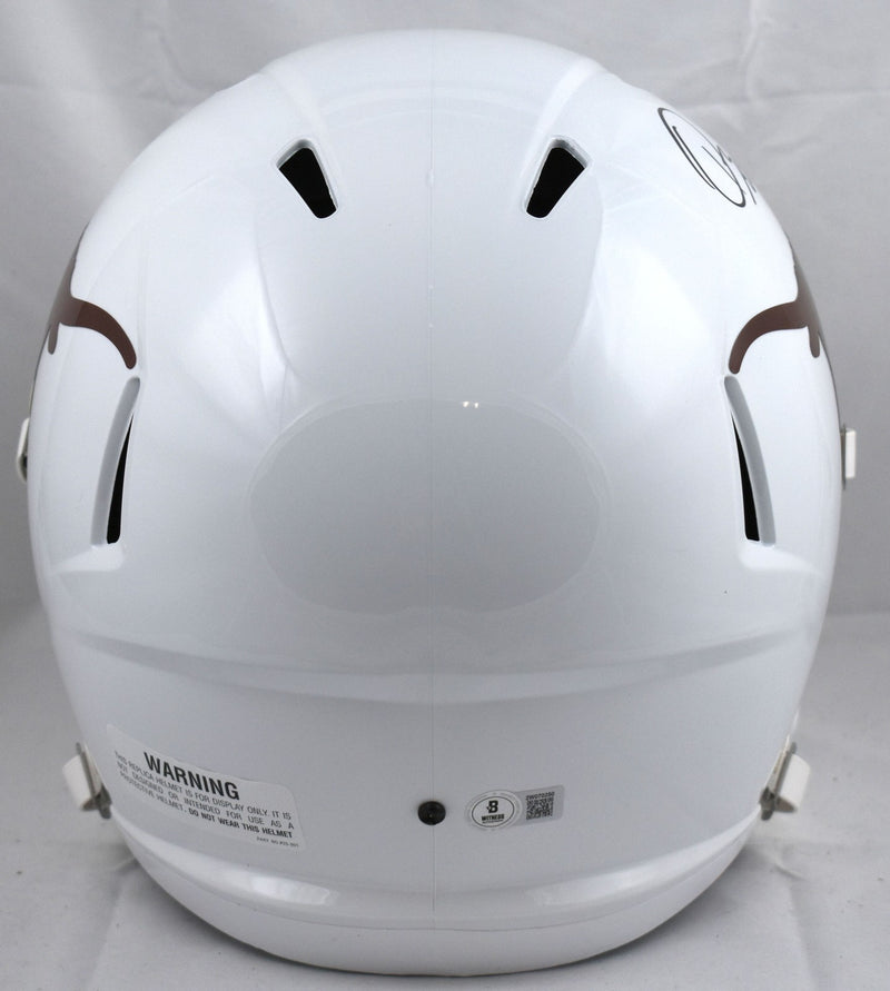 Quinn Ewers Autographed Texas Longhorns Full Size Speed Helmet