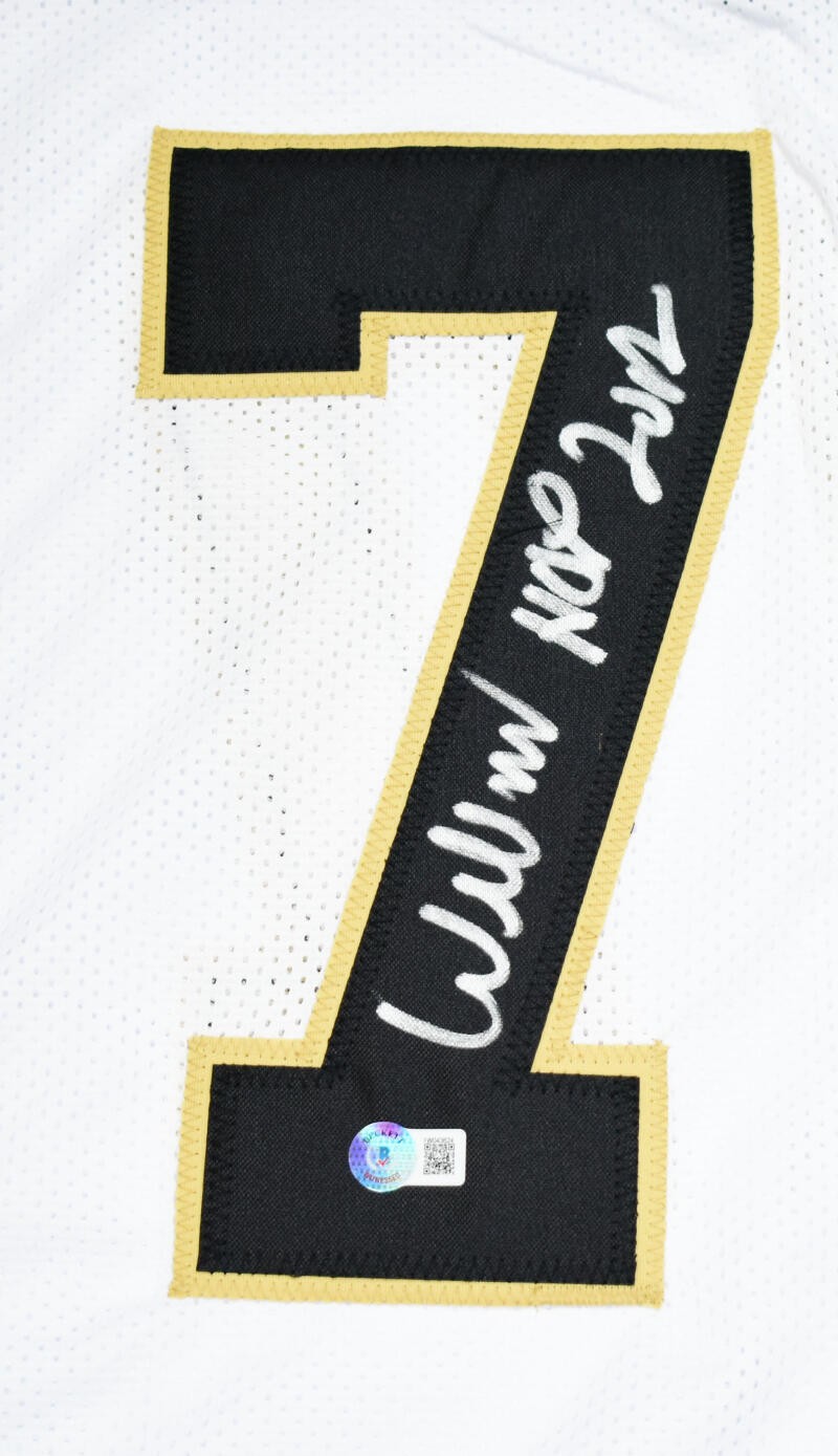 Willie Roaf Signed New Orleans Saints Custom White Jersey HOF Inscription