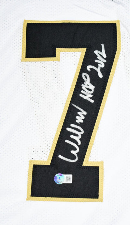 Willie Roaf Signed New Orleans Saints Custom White Jersey HOF Inscription