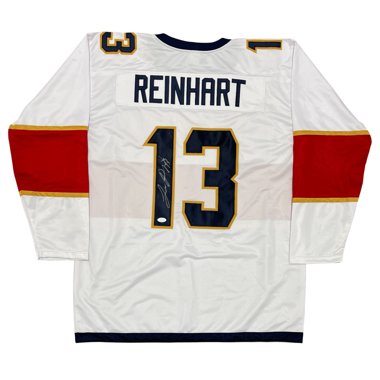 Sam Reinhart Signed Florida Panthers Custom White Jersey JSA COA