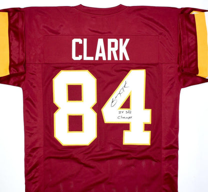 Gary Clark Autographed Maroon Custom Jersey - 2x SB Champs Inscribed