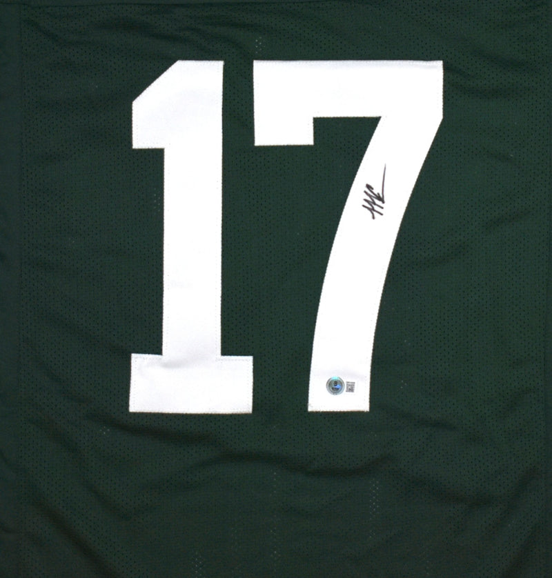 Malachi Corley Signed Custom Green Pro-Style Jersey